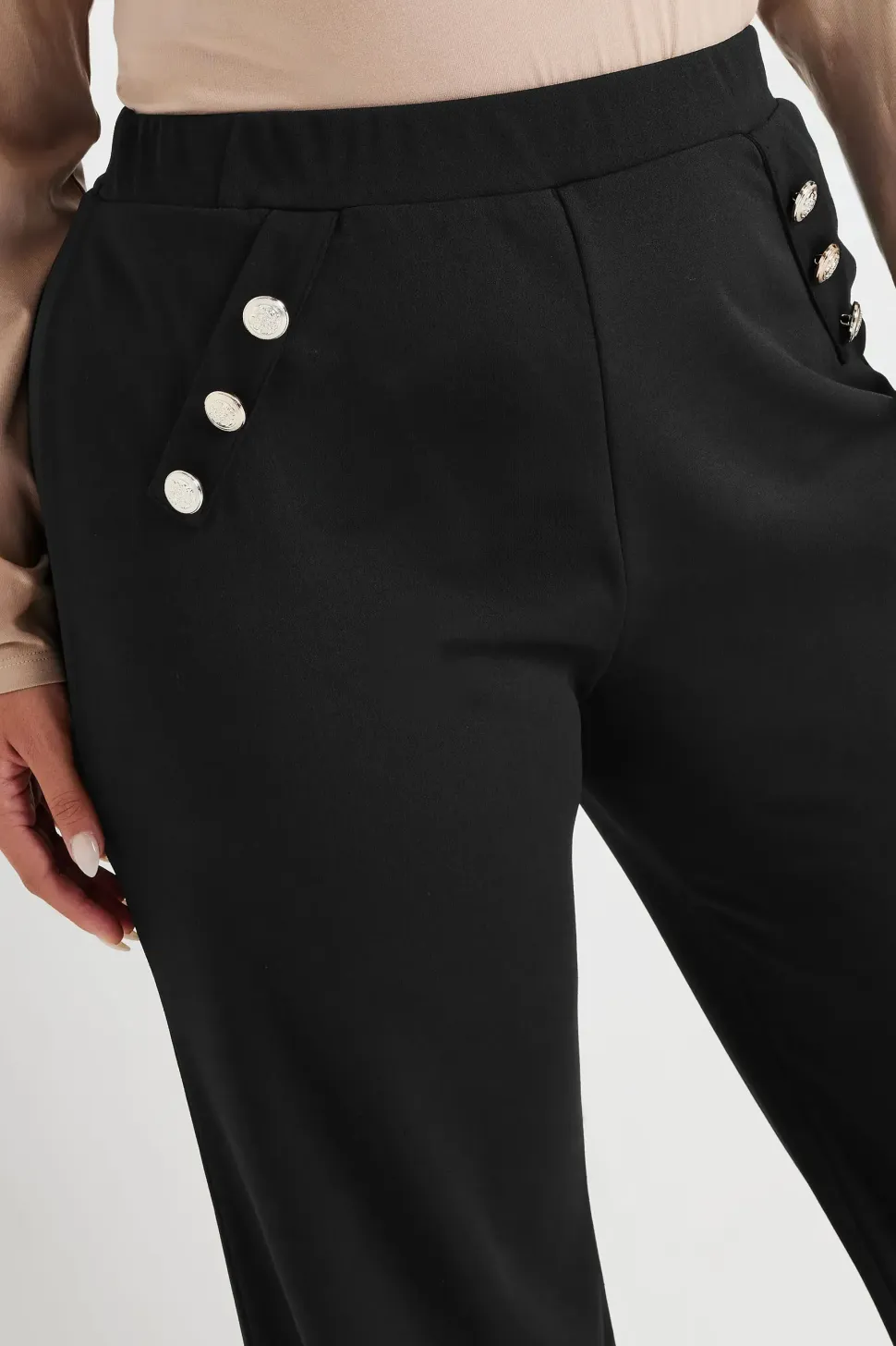 High Waisted Scuba Trousers