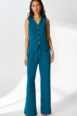 High Waisted Wide Leg Trouser