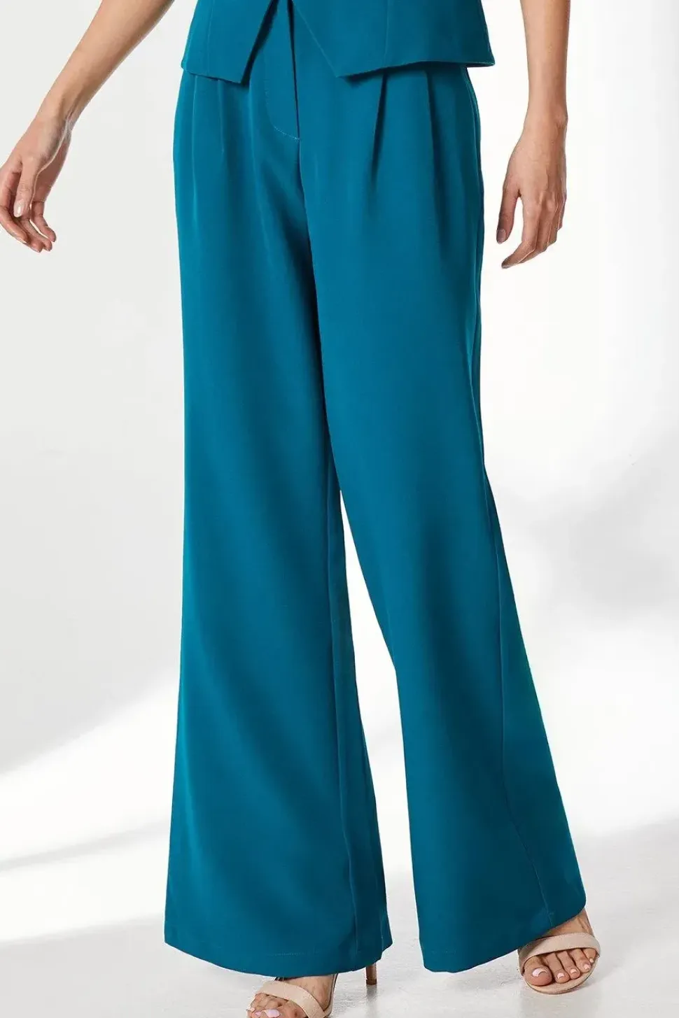High Waisted Wide Leg Trouser