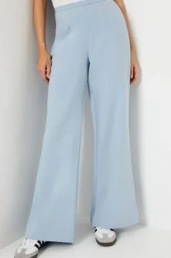 High Waisted Wide Leg Welt Pocket Trouser