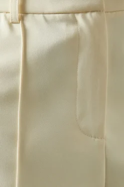 High Waist Pintuck Straight Trouser