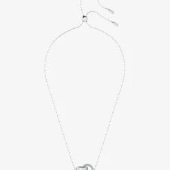 Hollow Blue Interlocking Loop Necklace 5663504