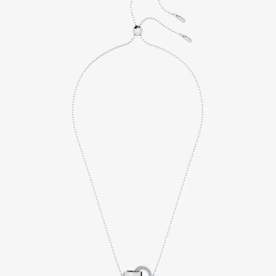 Hollow Blue Interlocking Loop Necklace 5663504