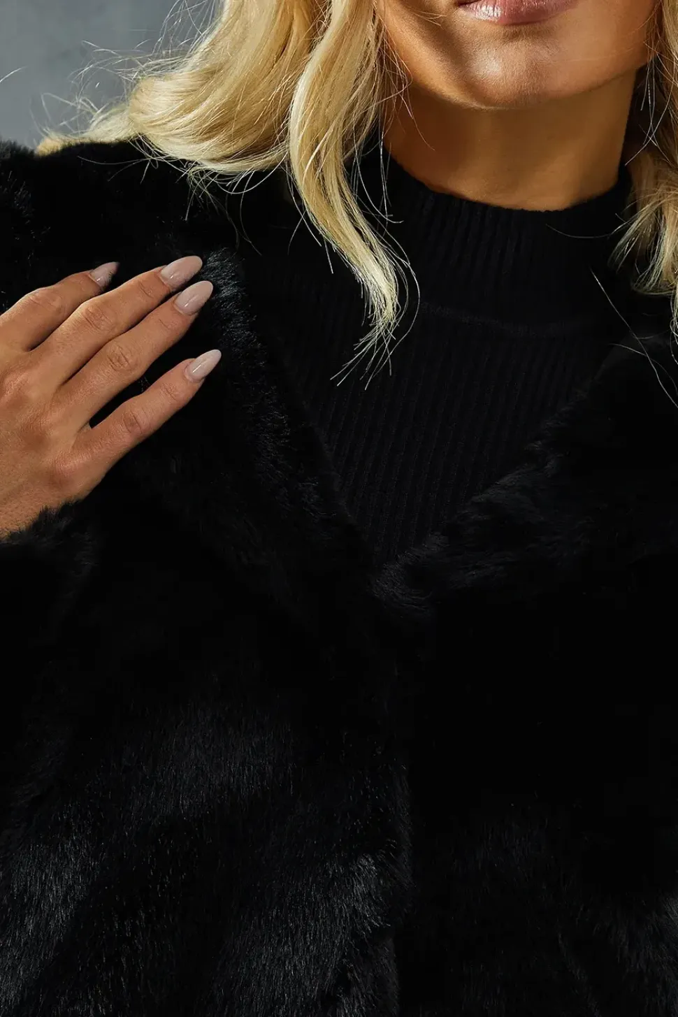 Hooded Faux Fur Coat