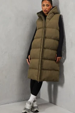 Hooded Longline Padded Gilet