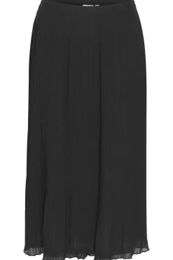 HoomaSZ Pleated A-line Fit Midi Skirt-