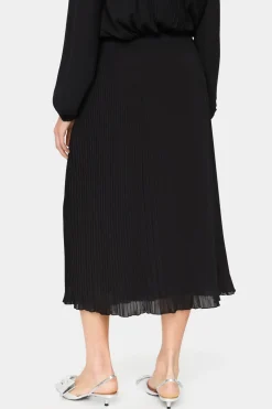 HoomaSZ Pleated A-line Fit Midi Skirt-