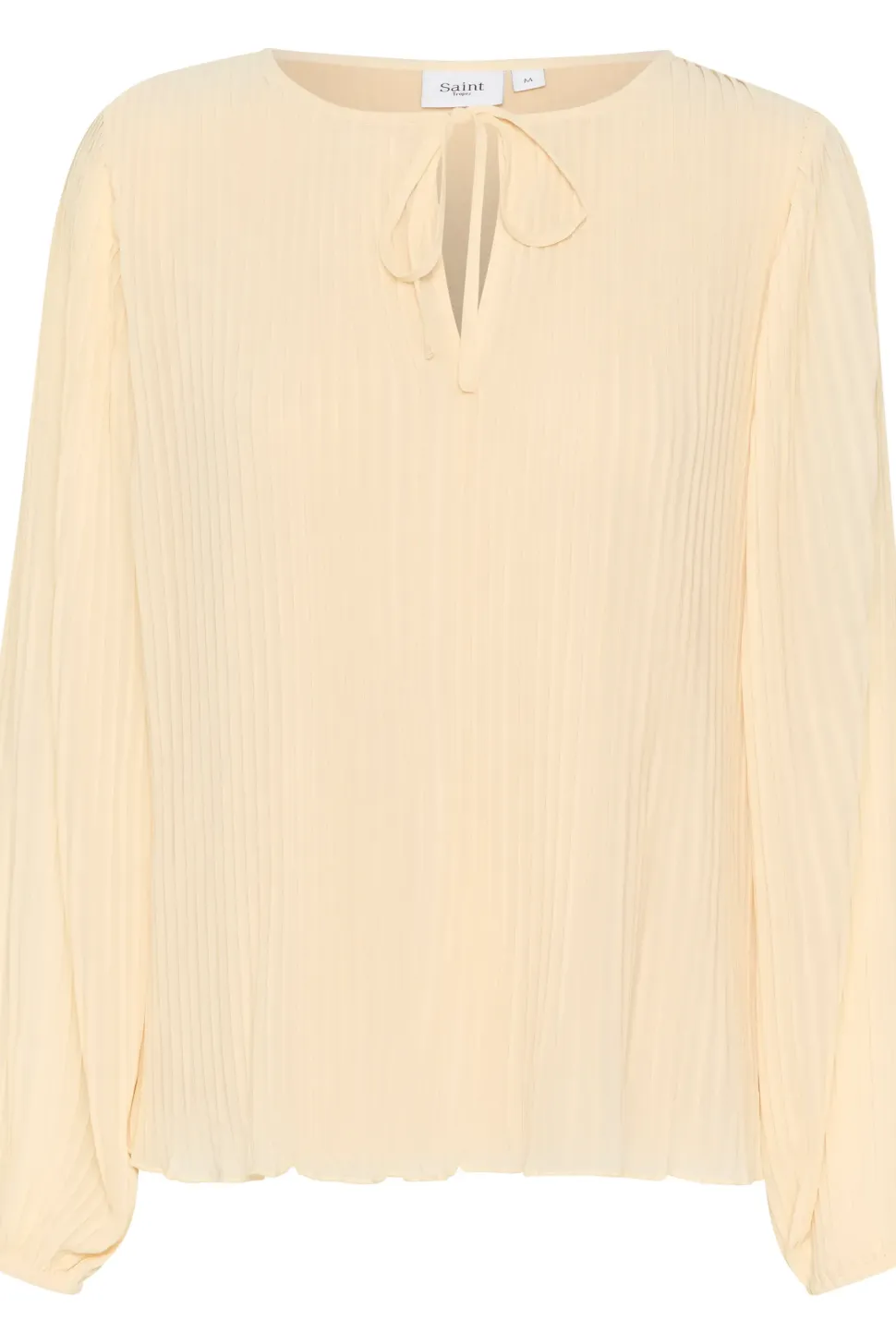 HoomaSZ Tie Neck Accordion Pleats Blouse-