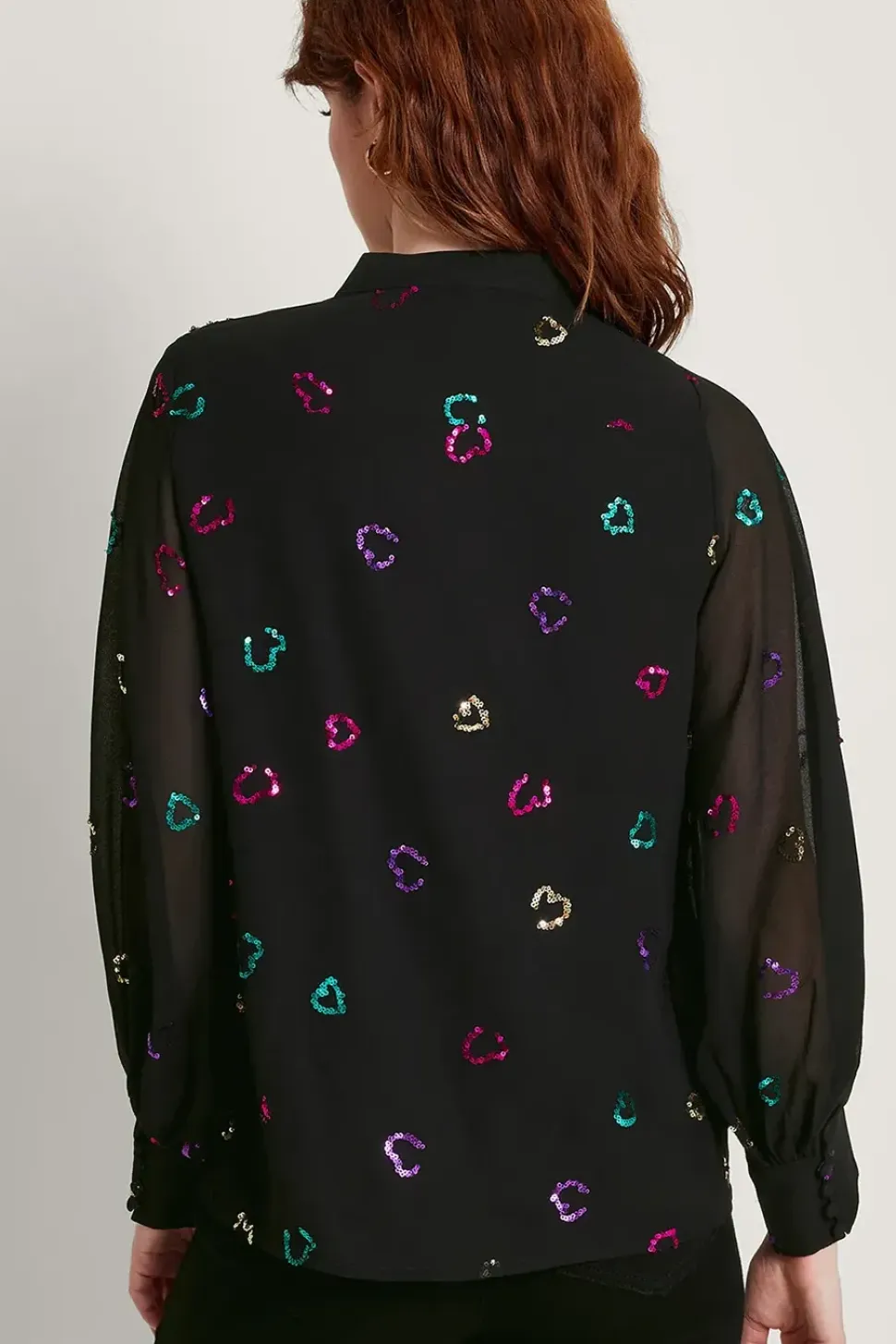 Hope Heart Sequin Blouse