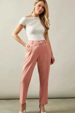 Horn Button Tapered Trousers