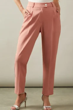 Horn Button Tapered Trousers