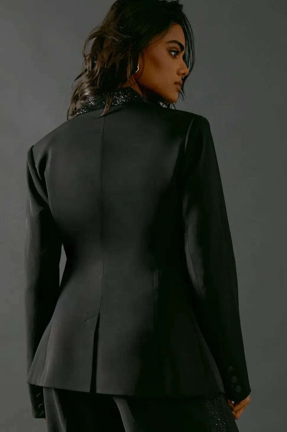 Hotfix Collar Single Breasted Blazer