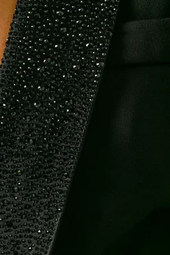 Hotfix Collar Single Breasted Blazer