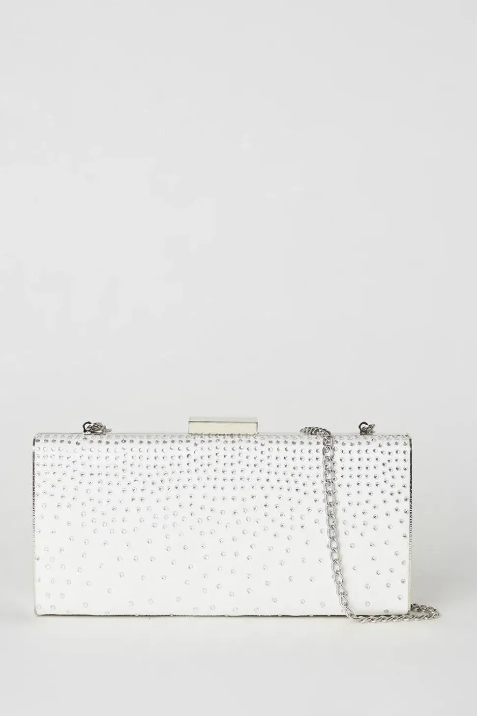 Hotfix Diamante Satin Bridal Clutch