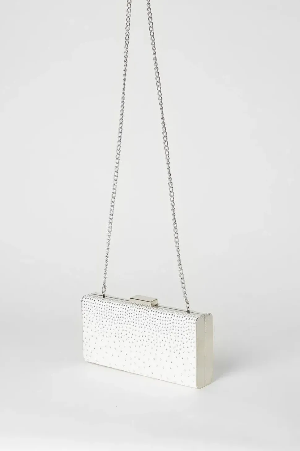 Hotfix Diamante Satin Bridal Clutch