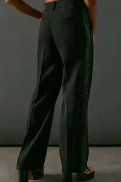 Hotfix Side Panel Wide Leg Tailored Trouser