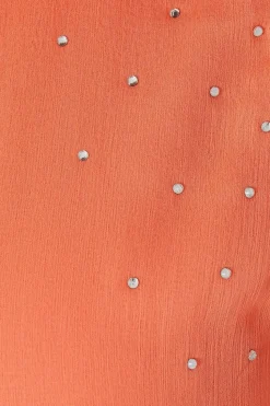 Hotfix V Neck Overlay Dress