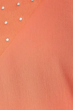 Hotfix V Neck Overlay Dress