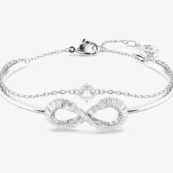 Hyperbola Rhodium Plated Infinity Bangle 5684049