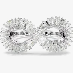 Hyperbola Rhodium Plated Infinity Cocktail Ring 5679698 55