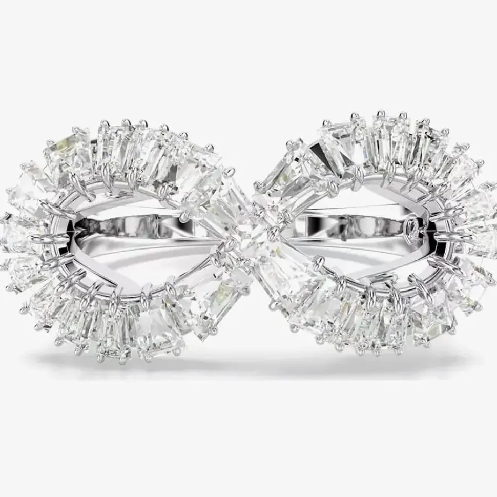 Hyperbola Rhodium Plated Infinity Cocktail Ring 5679698 55