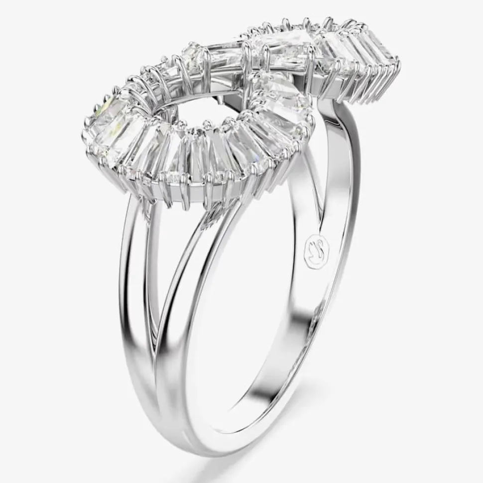 Hyperbola Rhodium Plated Infinity Cocktail Ring 5679698 55