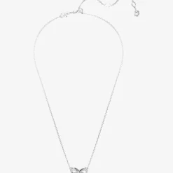 Hyperbola Rhodium Plated White Heart Necklace 5684386