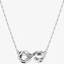 Hyperbola Rhodium Plated White Heart Necklace 5684386