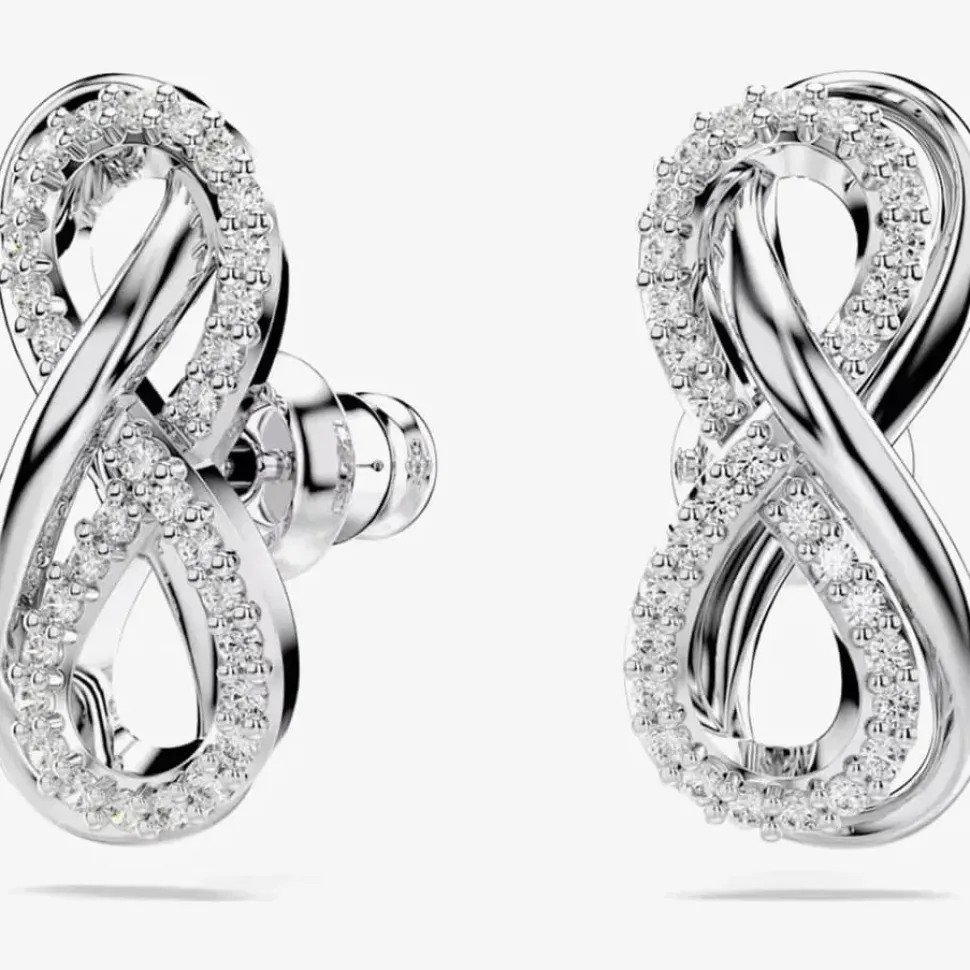 Hyperbola Rhodium Plated White Infinity Bracelet 5679664