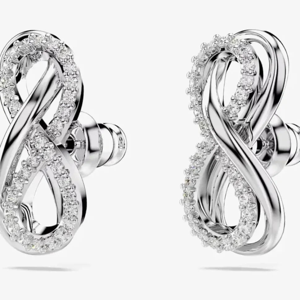 Hyperbola Rhodium Plated White Infinity Bracelet 5679664