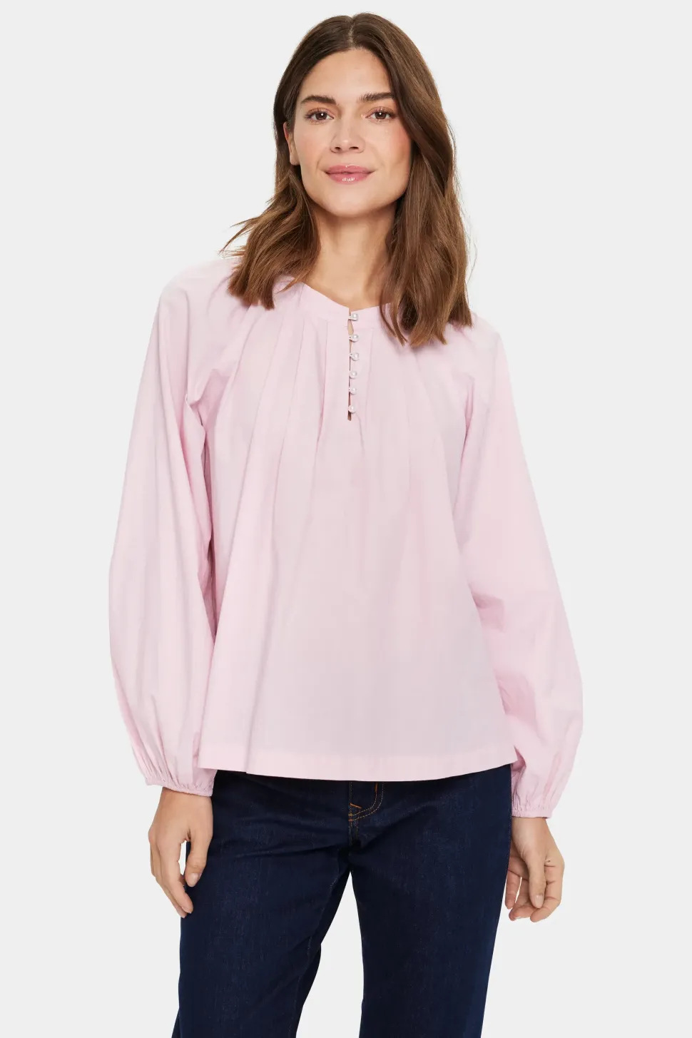 IbelSZ Loose Fit Round Neck Blouse-