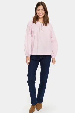 IbelSZ Loose Fit Round Neck Blouse-