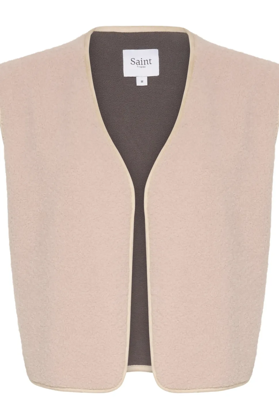 IcariaSZ Open Front Teddy Fabric Gilet-
