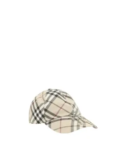 Iconic Archivio Check Baseball Cap with Equestrian Knight Logo
