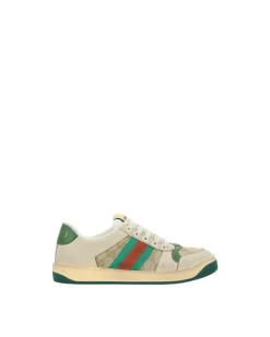Iconic Monogram Lace-Up Sneakers with Contrasting Leather Patch