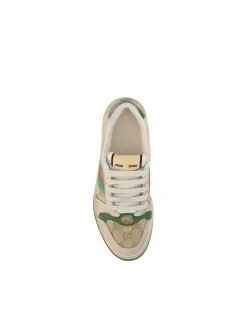 Iconic Monogram Lace-Up Sneakers with Contrasting Leather Patch