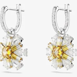 Idyllia Rhodium Plated Yellow Flower Necklace 5679939