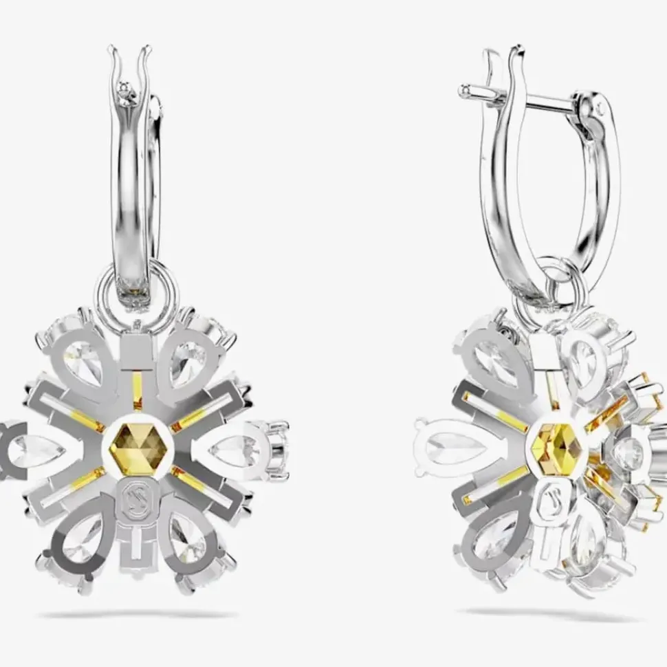 Idyllia Rhodium Plated Yellow Flower Necklace 5679939