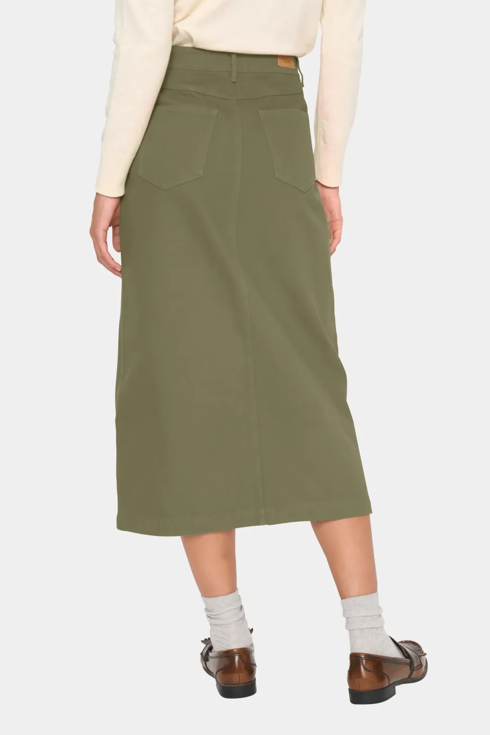 IluSZ High-waisted Dyed Denim Skirt-
