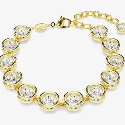 Imber Gold Plated White Crystal Bracelet 5682586