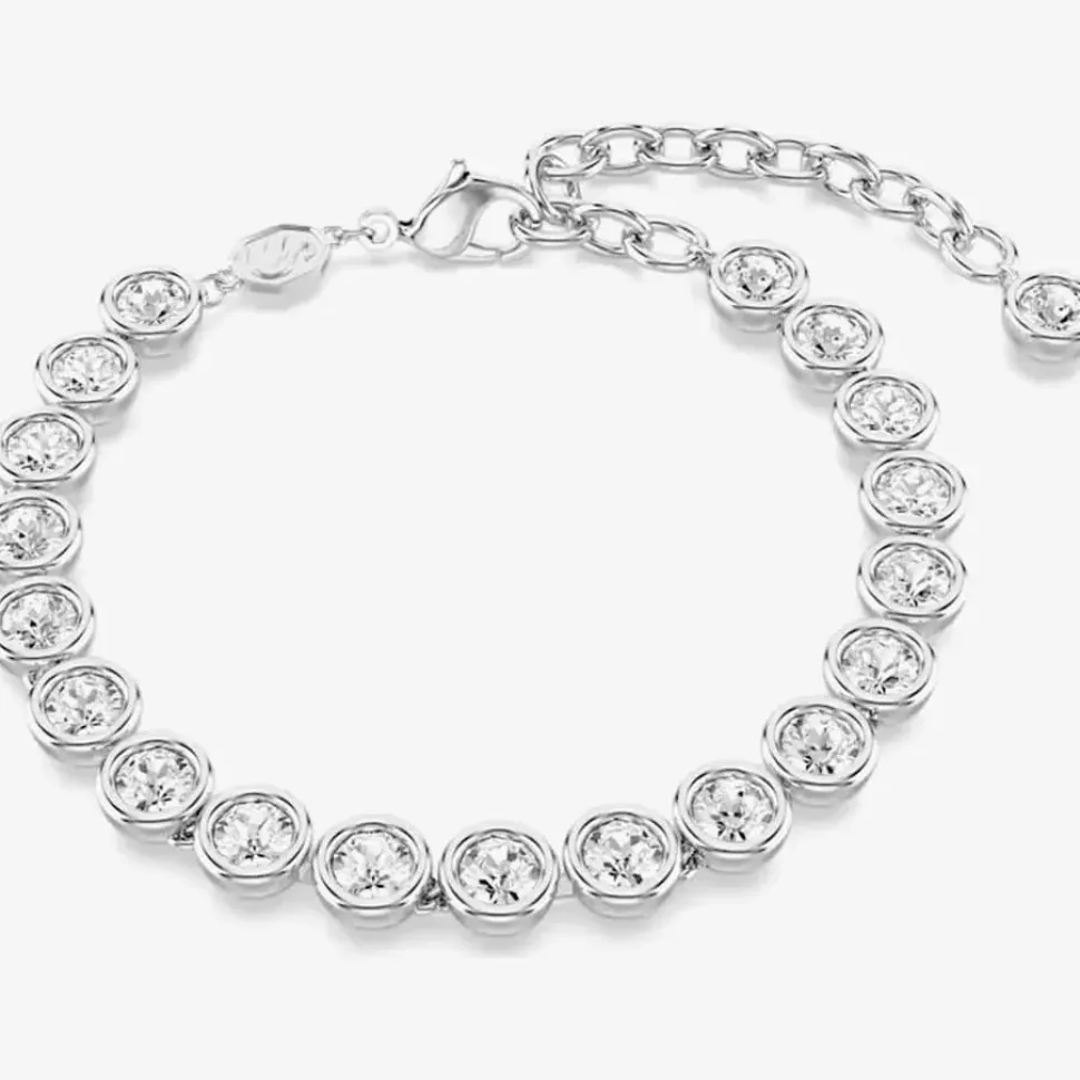 Imber Rhodium Plated White Crystal Tennis Bracelet 5682666
