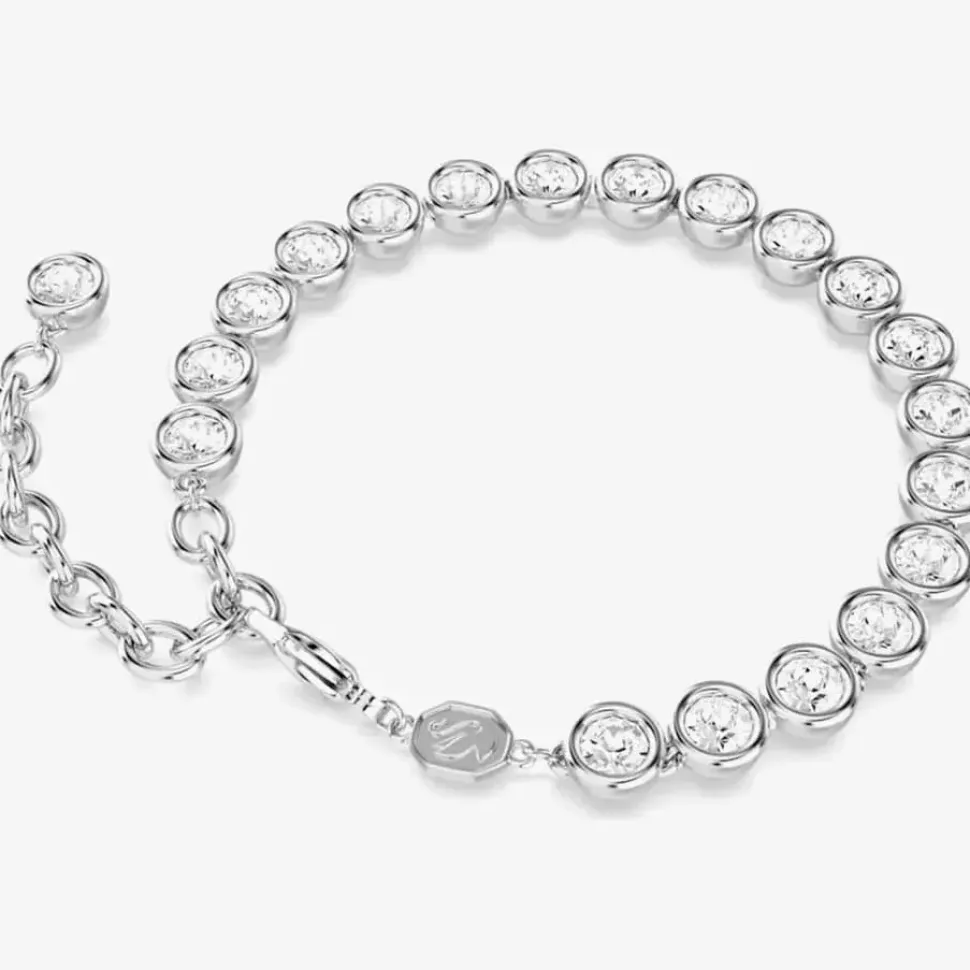 Imber Rhodium Plated White Crystal Tennis Bracelet 5682666
