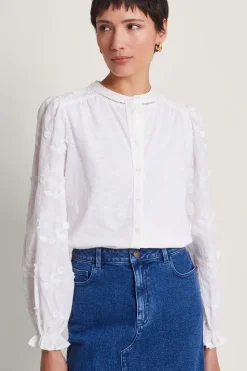 Indi Embroidered Sleeve Shirt