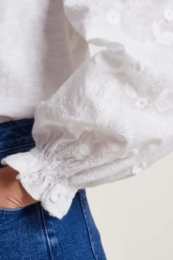 Indi Embroidered Sleeve Shirt