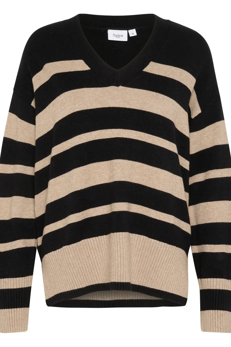 InetteSZ Stripes Loose Fit Pullover-Striped