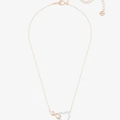 Infinity Heart Two Colour White Crystal Necklace 5518865