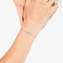 Infinity Heart White Crystal Toggle Bracelet  5524421 M