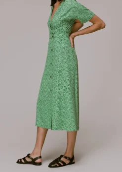 Ink Leopard Print Midi Dress-