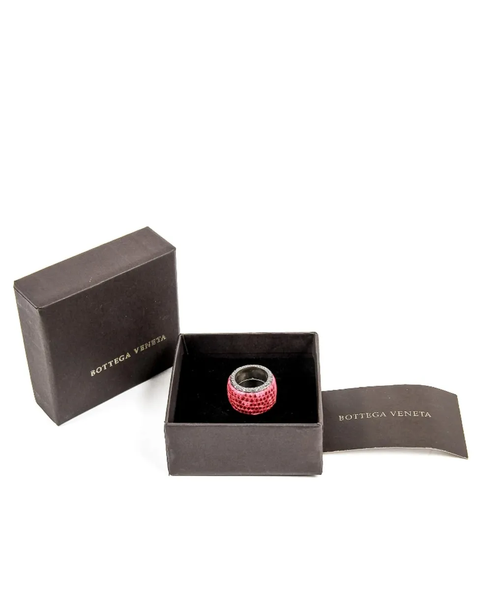 Intrecciato Leather Ring