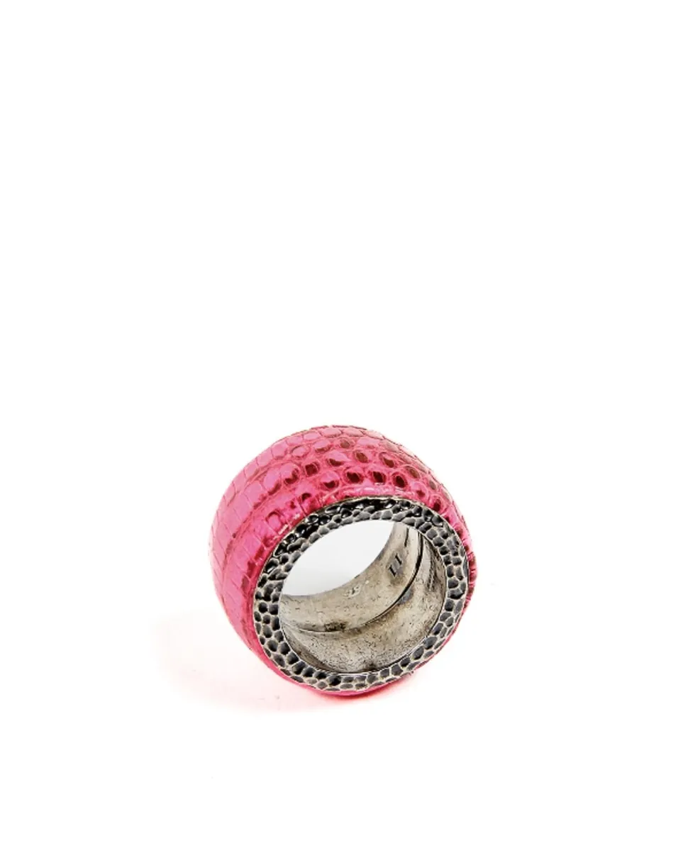 Intrecciato Leather Ring